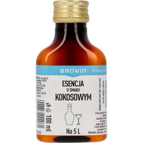Esencja o smaku kokosowym, na 5 L - 100 ml