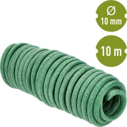 Drut ogrodniczy powlekany gąbką, zielony, 10 m, fi 10mm