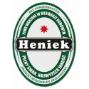 Etykiety naklejki na butelki do piwa HENIEK 10szt