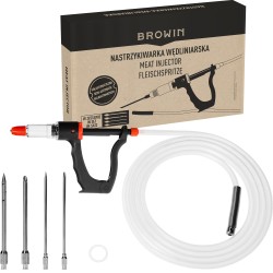 Nastrzykiwarka wędliniarska półautomatyczna z zestawem igieł i wężykiem