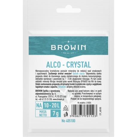 ALCO-CRYSTAL do oczyszczania destylatów owocowych