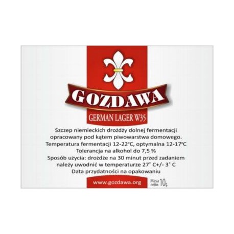Gozdawa drożdże GERMAN LAGER W35