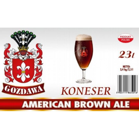 Piwo brewkit KONESER AMERICAN BROWN ALE Gratis
