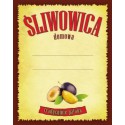 Etykiety naklejki butelki ŚLIWOWICA PALONA 10szt
