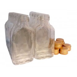Piersiówka 100 ml butelka z zakrętką na nalewki 10szt
