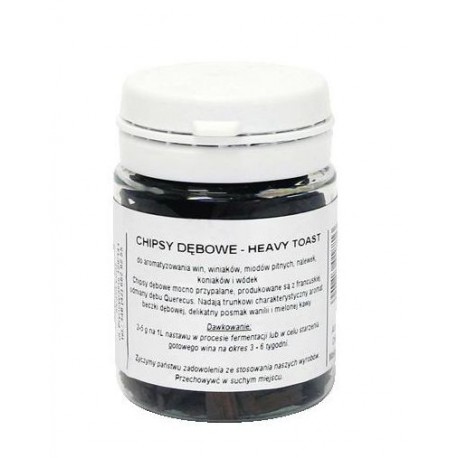 Płatki chipsy dębowe FR mocno przypalane 20g