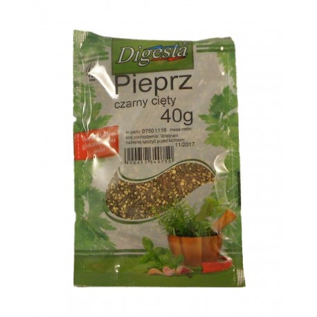 Pieprz czarny cięty﻿ 40g﻿