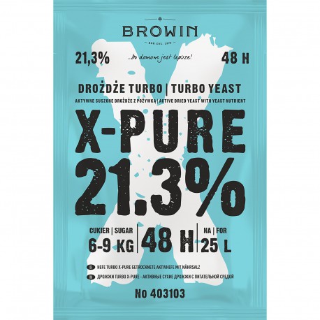 Drożdże gorzelnicze Turbo X-Pure 21,3% 48h