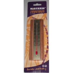 Termometr pokojowy drewniany złota skala 130/40mm