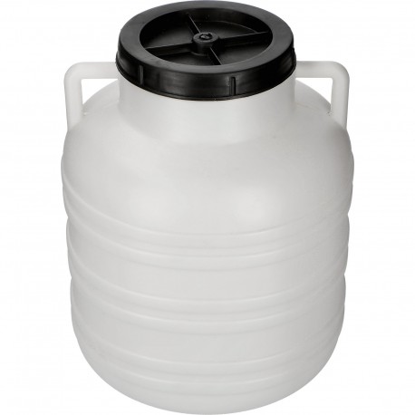 Beczka do peklowania kiszenia - biała, uchwyty, 10 L