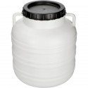 Beczka do peklowania kiszenia - biała, uchwyty, 30 L