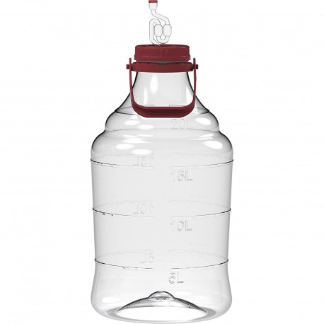 Balon do wina plastikowy, lekki, z uchwytem, 20 L