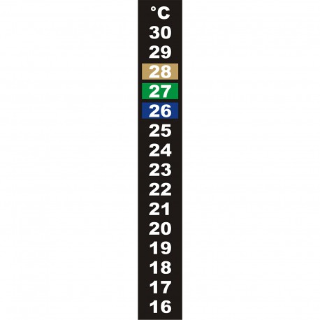 Termometr ciekłokrystaliczny samoprzylepny 0-30